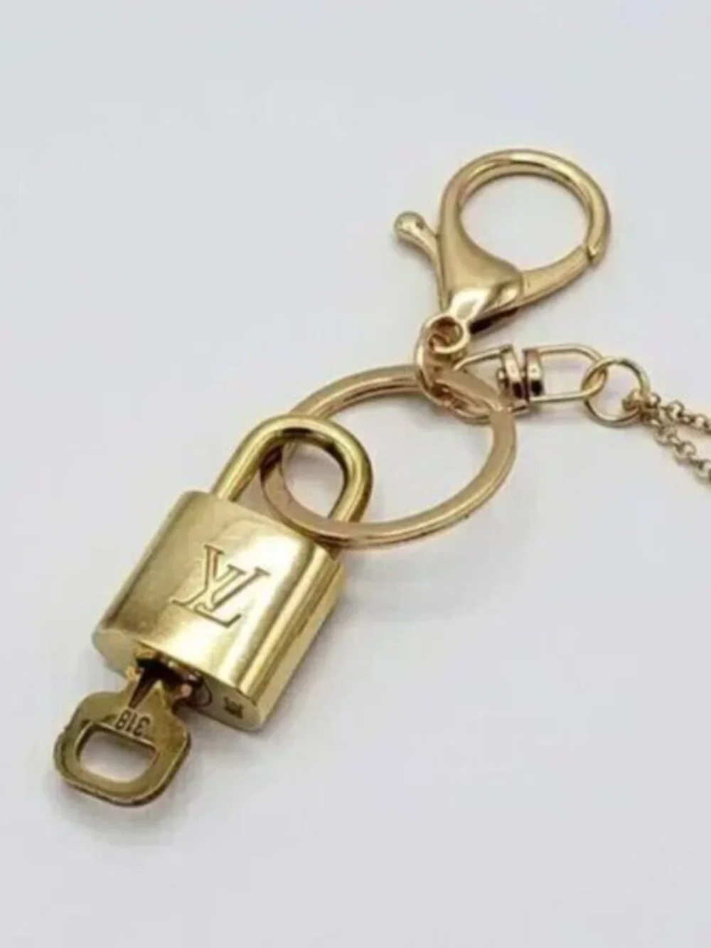 LV Gold Padlock 🔑 Authentic Louis Vuitton Charm + Unbranded Bag Keychain